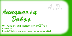 annamaria dohos business card